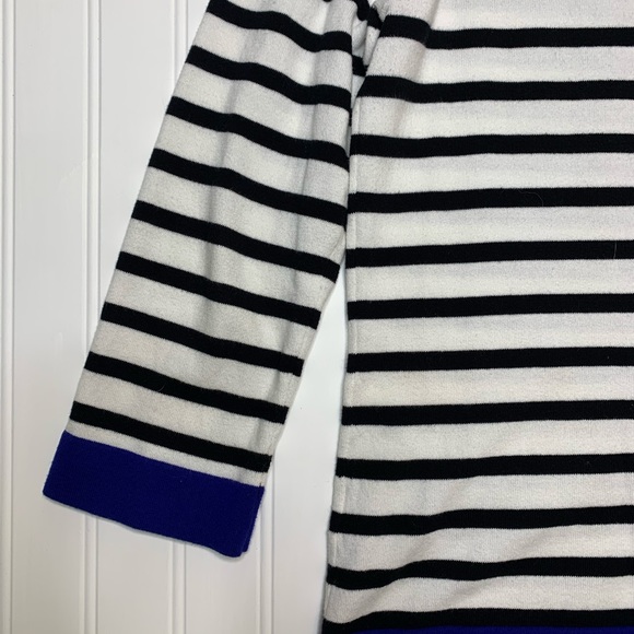 Anthropologie—Cable & Gage—Blue & White Cardigan - Picture 8 of 14
